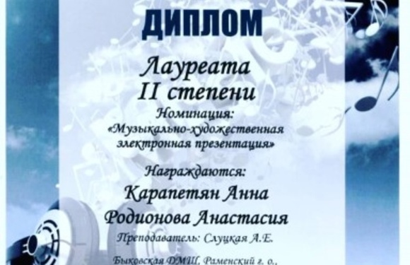Поздравляем наших победителей в Международном конкурсе