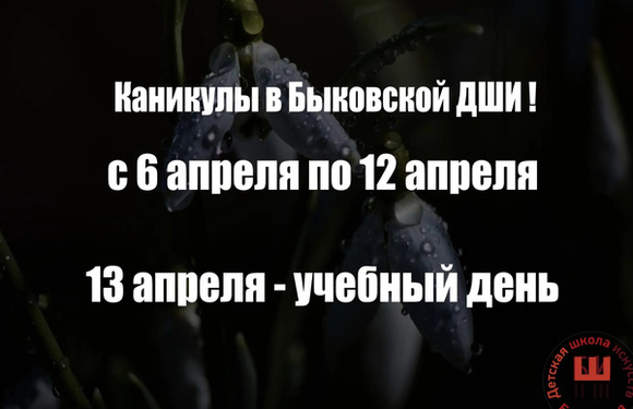 Каникулы в Быковской ДШИ!g